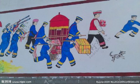蓬莱乡间文化墙画图片