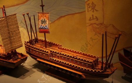 古代木船模型图片