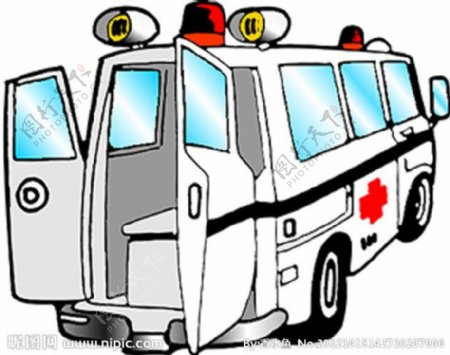 卡通救护车矢量车辆救护车图片