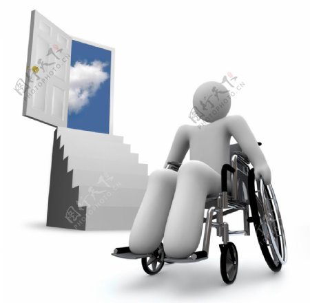 l轮椅残疾人3d小人图片