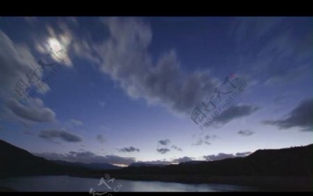 白云湖泊视频素材