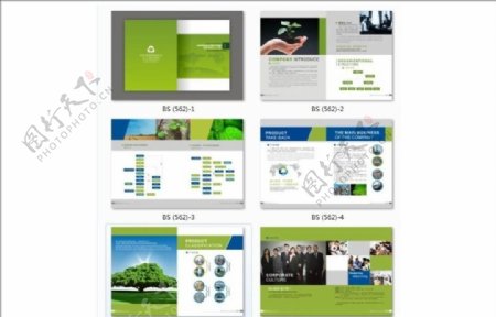 简洁绿色画册手册图片