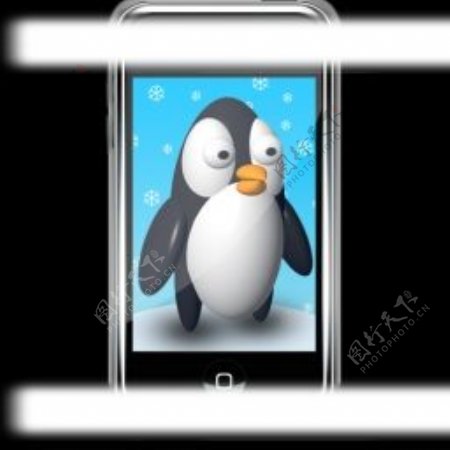 3D手机屏之企鹅图片
