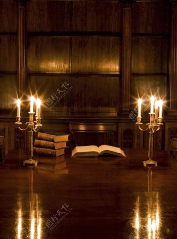 怀旧书房蜡烛图片