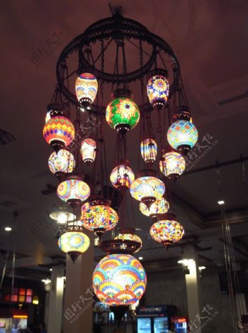 苏梅岛第六感觉度假村餐厅艺术灯饰图片
