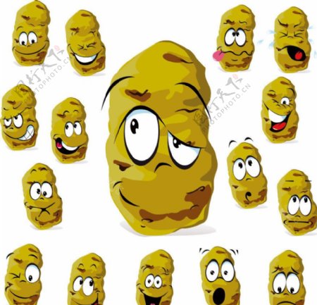 卡通土豆表情图片