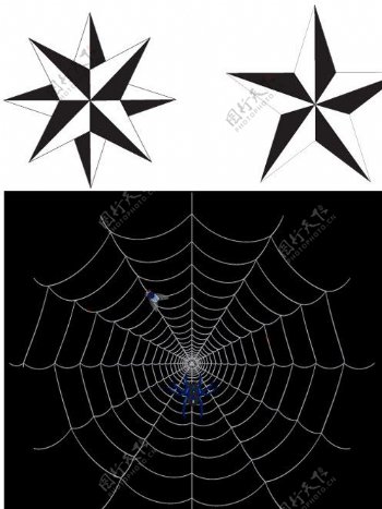 星形标志矢量图蜘蛛网图片