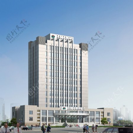 中国信用社建筑室外效果图图片