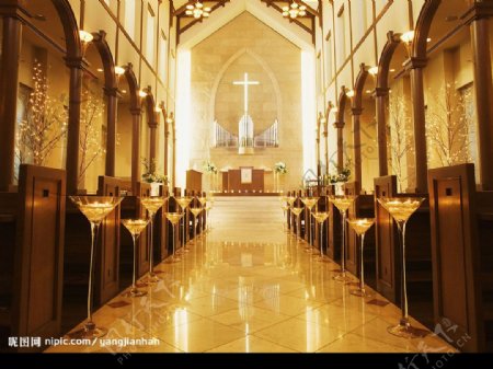 高清婚礼教堂照片图片