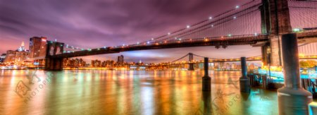 纽约城市夜景图片