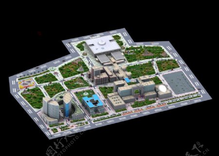3D城市全景模型图片