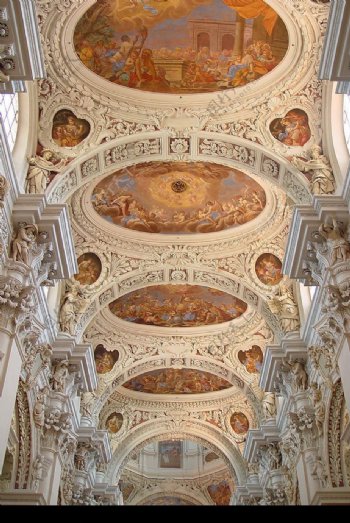 欧洲教堂天顶画图片