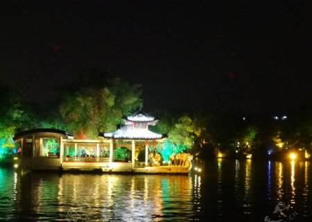 桂林二江四湖夜景图片