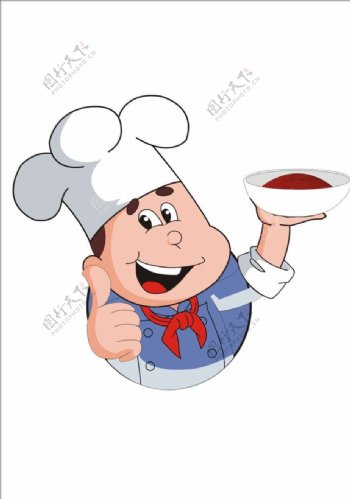 端面碗的小厨师图片