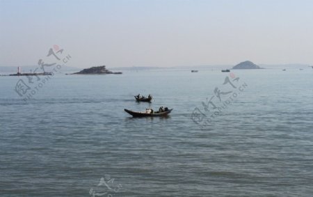 厦门风光大海渔船图片