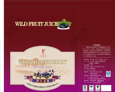 蓝莓饮料礼盒图片