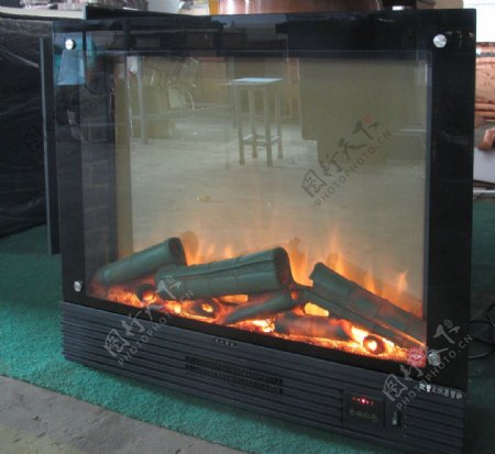 黑晶钻镜面伏羲电壁炉取暖器图片