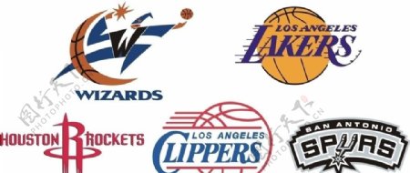 NBA球队矢量标志图片