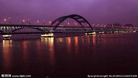 钱江四桥夜景图片