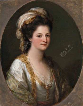 考夫曼女人肖像油画图片