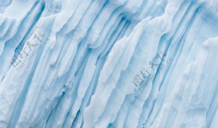 蓝色冰川素材图片