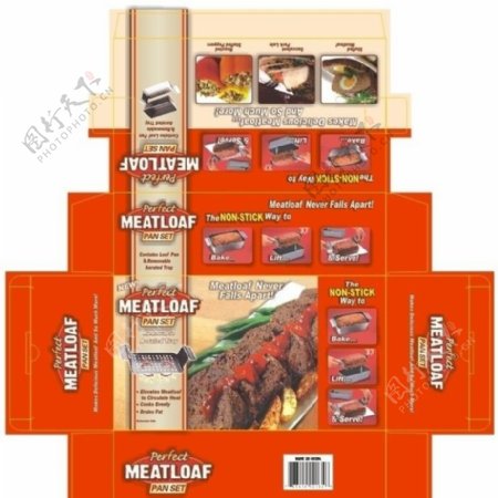 肉饼食品纸盒图片