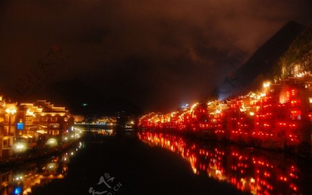 镇远古城夜景图片