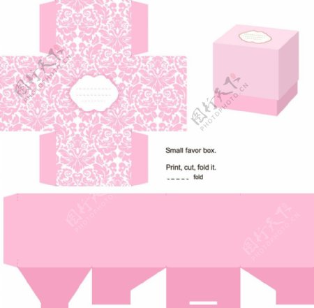 欧式花纹包装盒设计图片