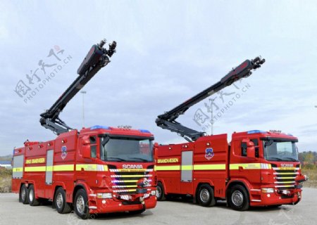 斯堪尼亚大型消防车图片