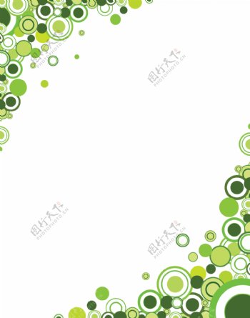 绿色抽象光圈背景图片
