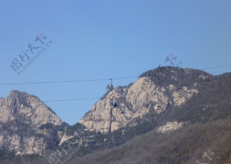 泰山风光缆车图片