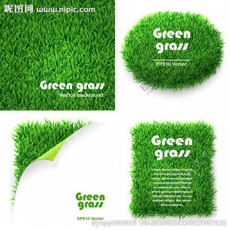 绿色草坪背景矢量素材图片
