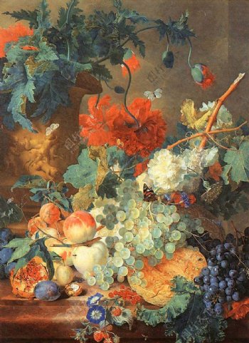 油画水果和鲜花质量一般图片