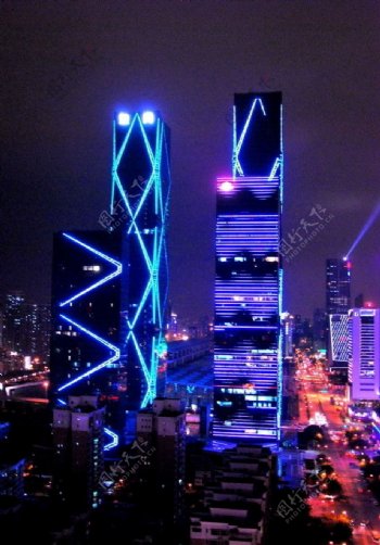 辉煌的深圳夜景图片