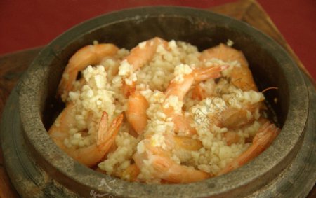 蒜蓉石锅虾图片