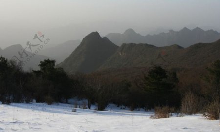 花萼山冬天的山图片