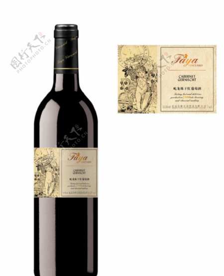 葡萄酒瓶标设计标贴法国葡萄酒包装图片