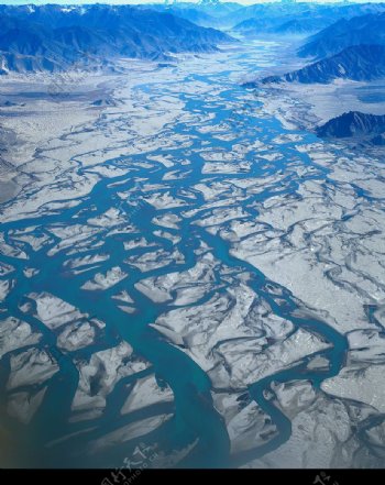 高精冰川融化图片