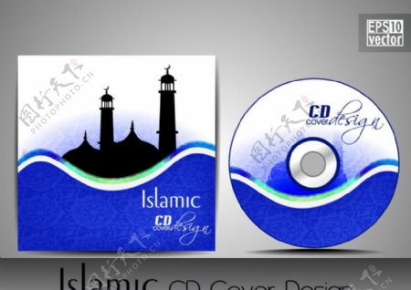 教堂背景cd封面包装设计图片