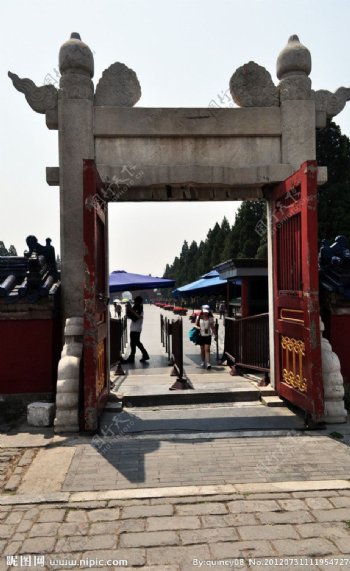 北京天坛公园入口图片