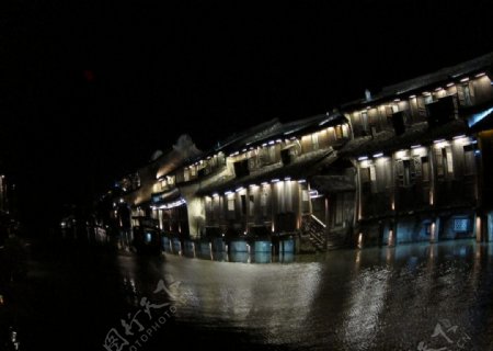 乌镇西栅夜景图片