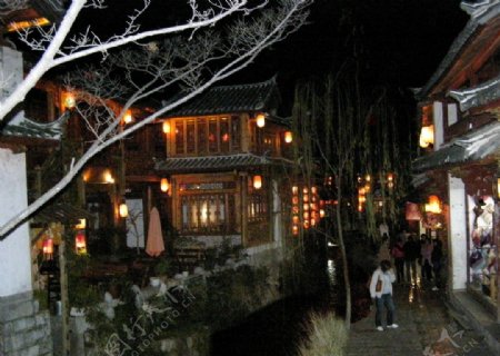 丽江夜景图片