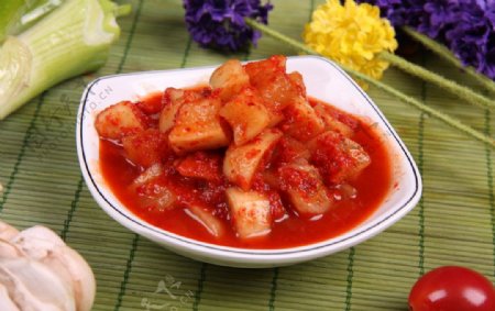 泡菜酱萝卜传统美食图片