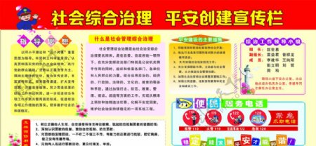 综合整治平安创建宣传栏图片