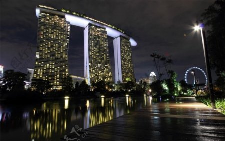 新加坡金沙酒店夜景图片