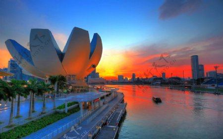 新加坡滨海湾金沙艺术科学博物馆图片