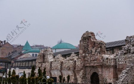 萨拉热窝的老城残垣图片
