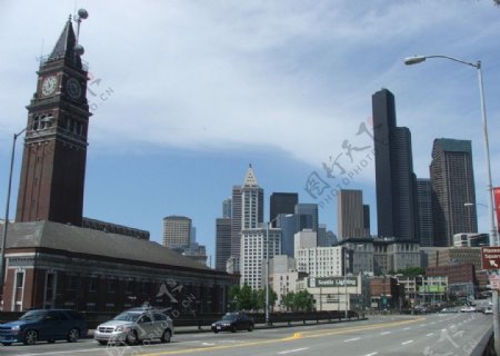 西雅图城市里的高楼图片