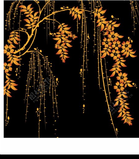 日本传统图案矢量素材5花卉植物图片