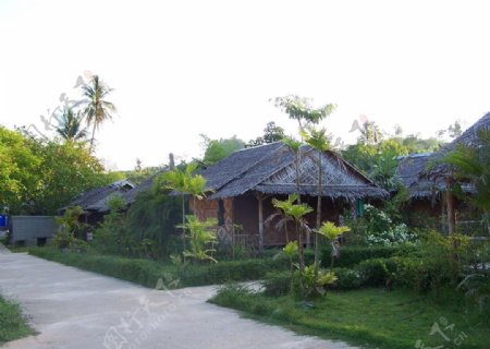 泰国普吉岛风光之茅屋别墅图片